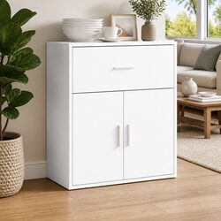 Reliable White Sideboard 60x31x70 cm with Ample Storage