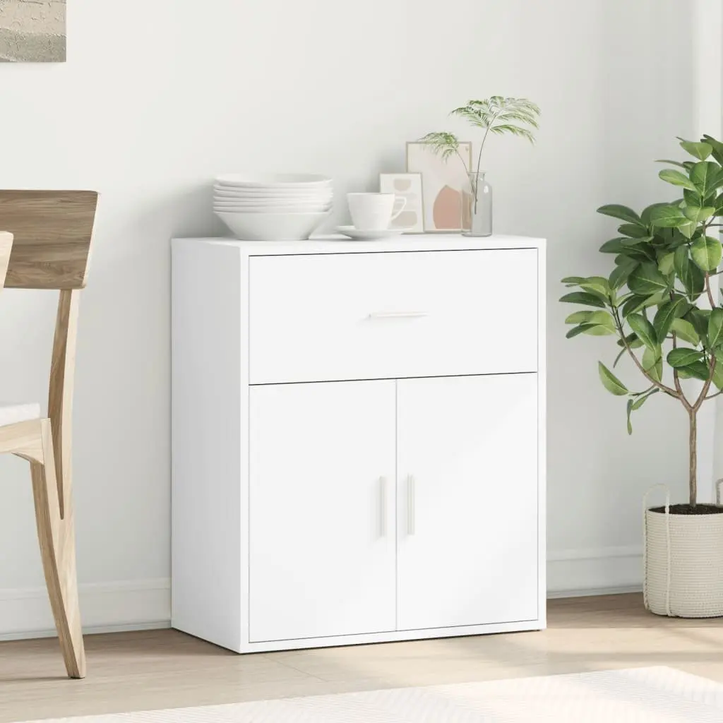 Sideboard Storage Cabinet 60x31x70 cm White Engineered Wood