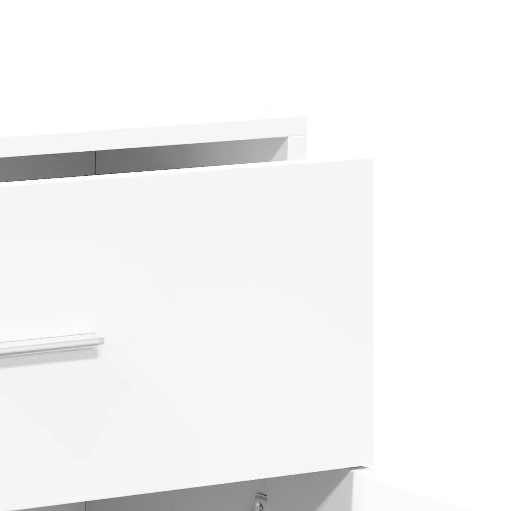 Sideboard Storage Cabinet 60x31x70 cm White Engineered Wood