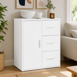 Versatile White Buffet Sideboard 60x31x70 cm for Your Home