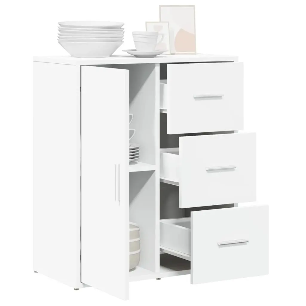 Sideboard Storage Cabinet White 60x31x70 cm Engineered Wood