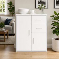 Reliable White Sideboard with Ample Storage Space