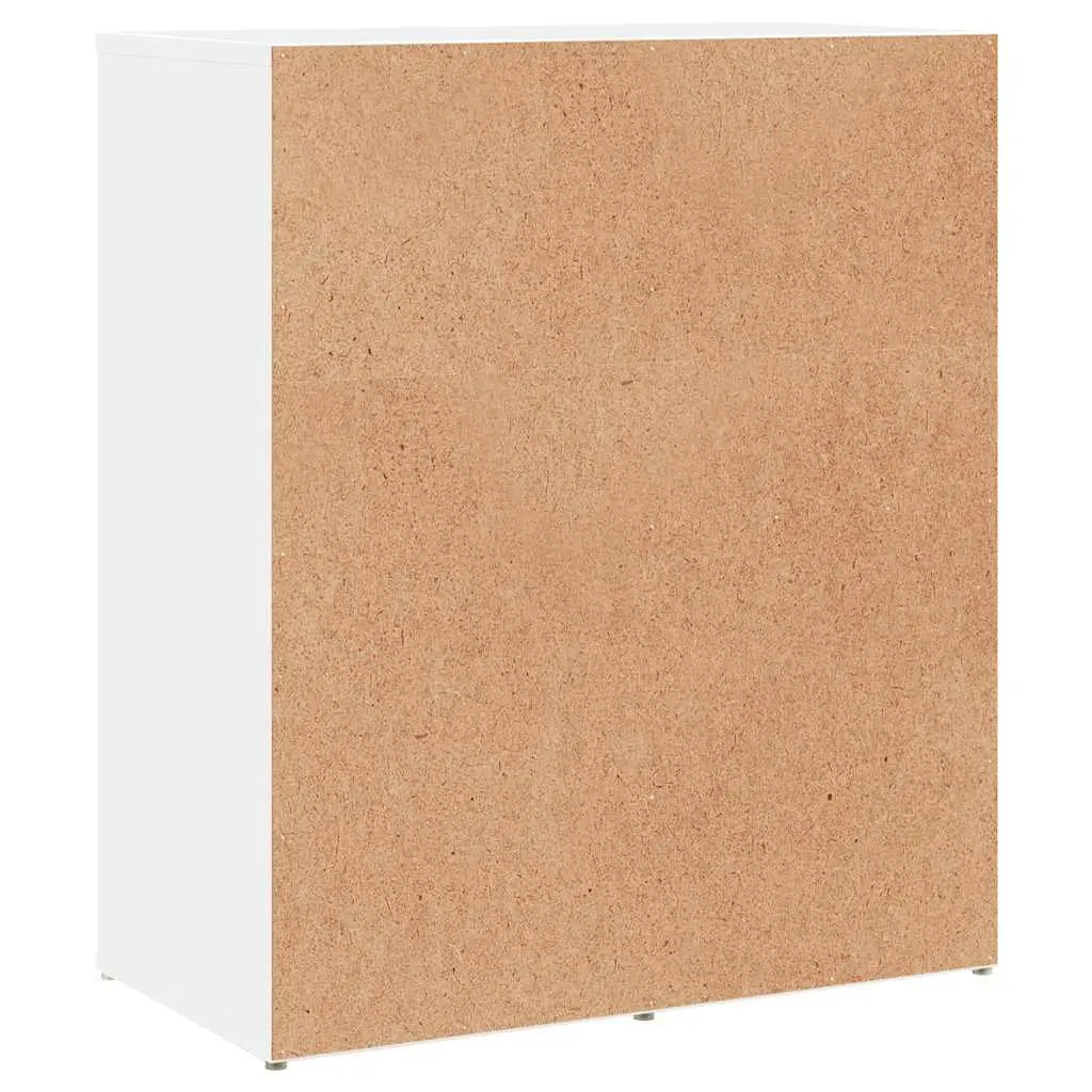 White Sideboard Storage Cabinet Engineered Wood 60x31x70 cm Furniture