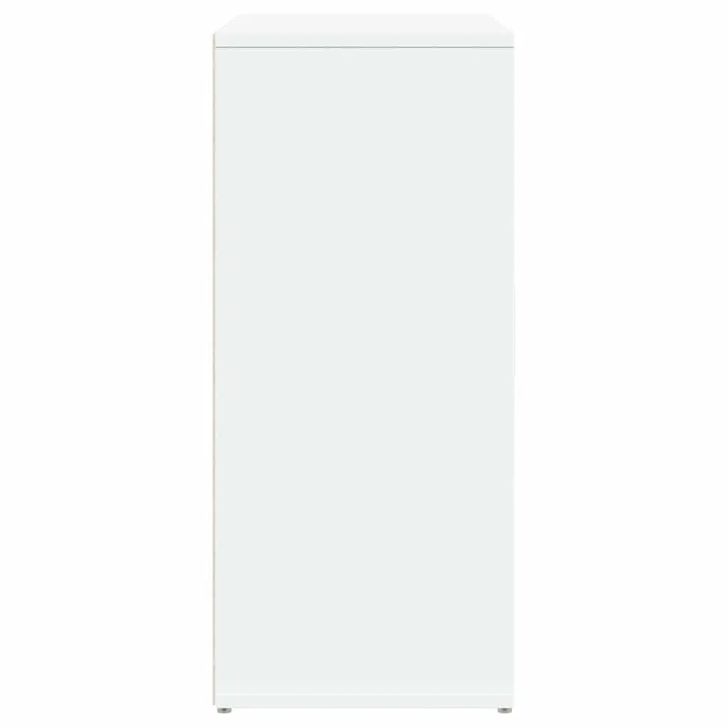 White Sideboard Storage Cabinet Engineered Wood 60x31x70 cm Furniture