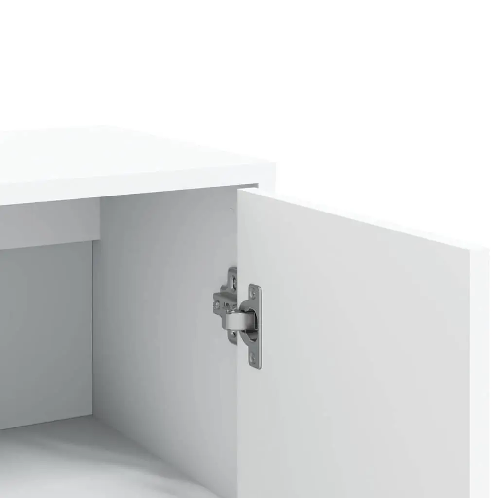 Sideboard Storage Cabinet 60x31x84 cm White Engineered Wood Buffet Furniture