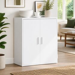 Sideboard White 79x38x80 cm Storage Cabinet Engineered Wood Furniture