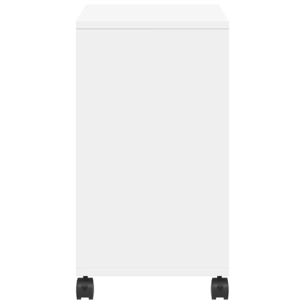 White Side Table for Storage and Convenience