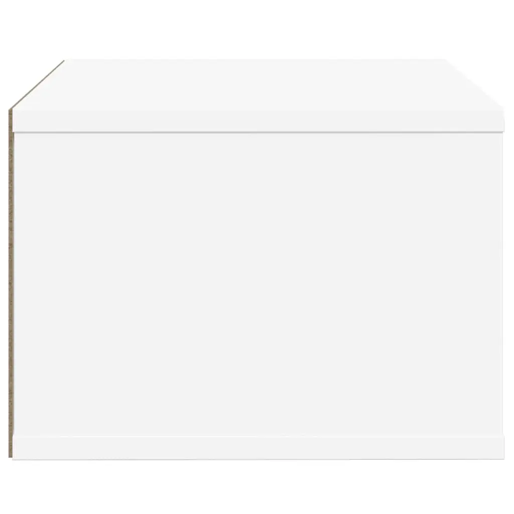 Printer Stand White Engineered Wood Storage Shelf Office Desk Organizer 40 x 32 x 22.5 cm