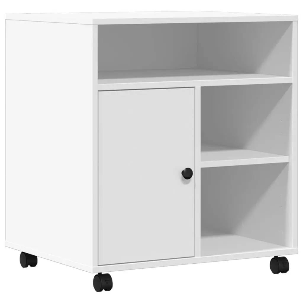 White Printer Stand with Ample Storage