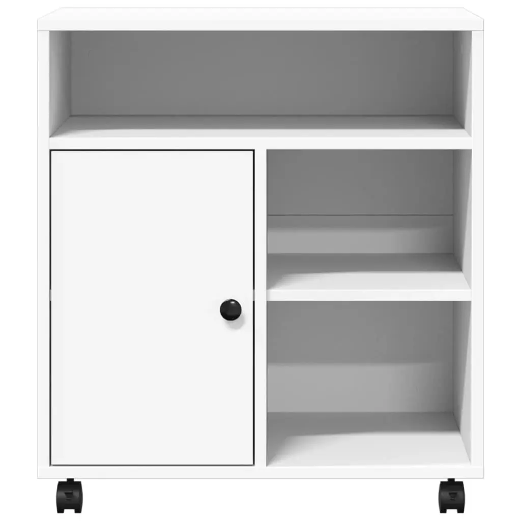 White Printer Stand with Ample Storage