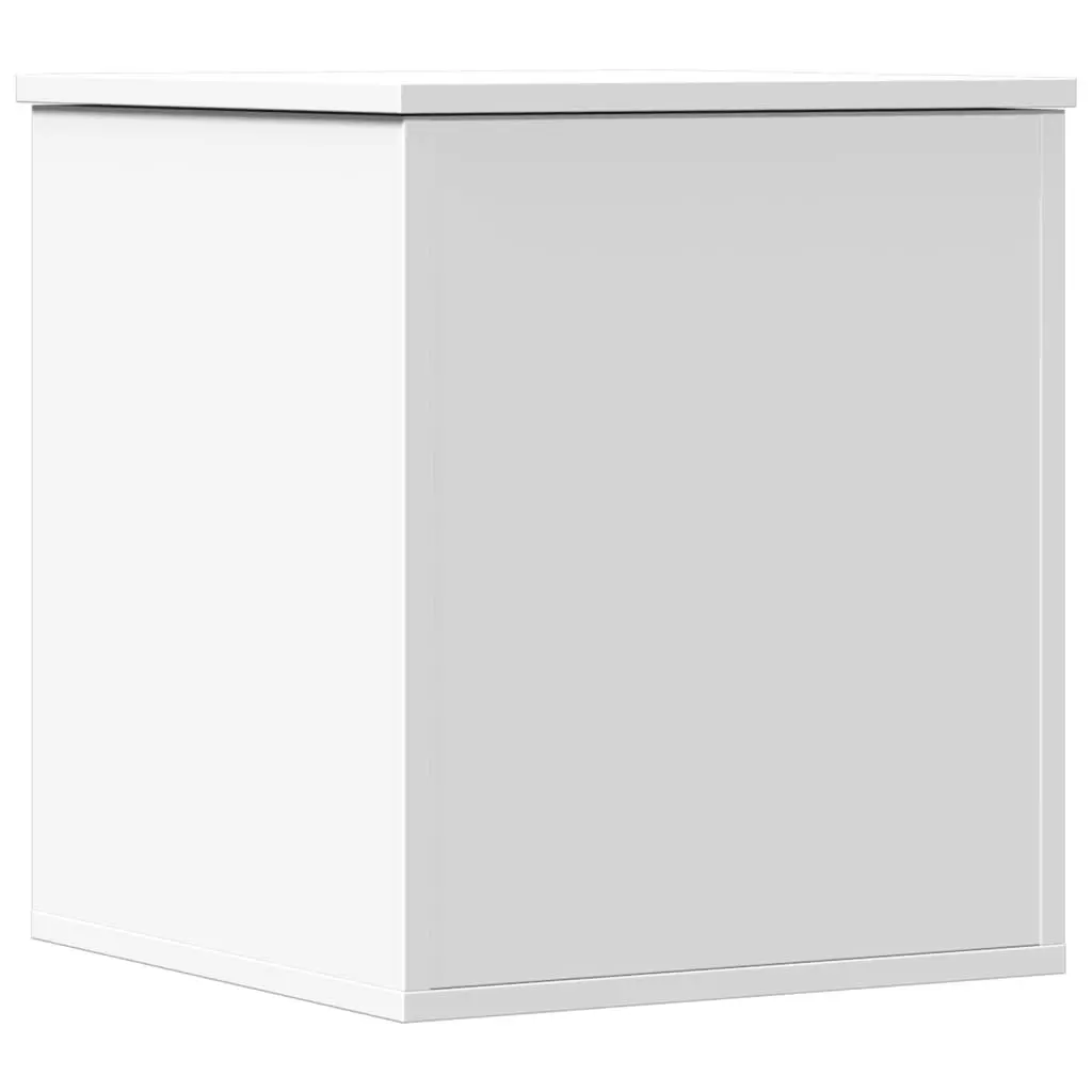 Storage Chest Organiser 40 x 42 x 46 cm White Engineered Wood for Bedroom Living Room