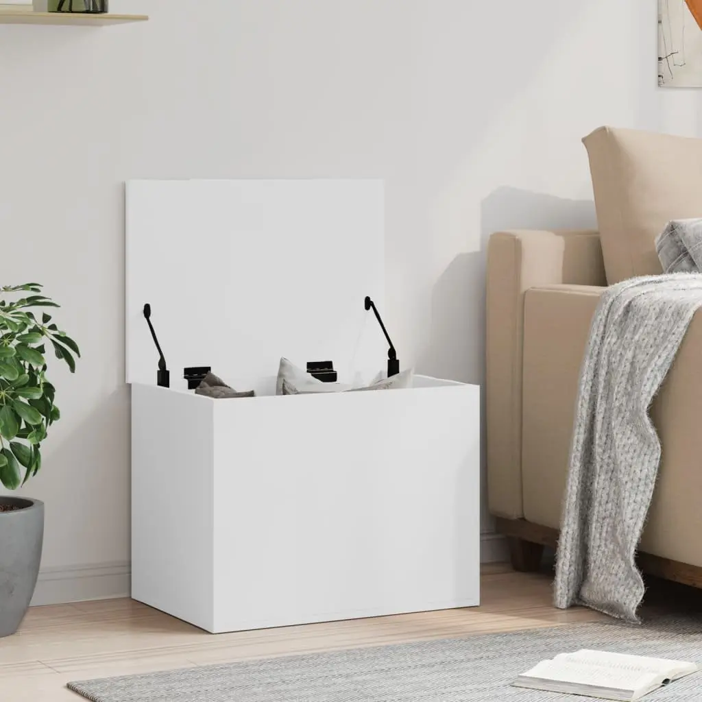 Storage Chest Toy Box Organiser 60x42x46 cm White Engineered Wood