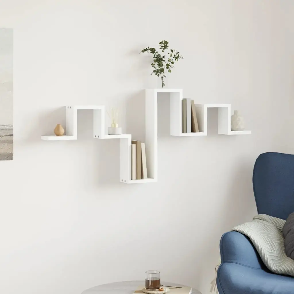 Wall Shelf Storage Display Bookcase 104.5x10x43 cm White