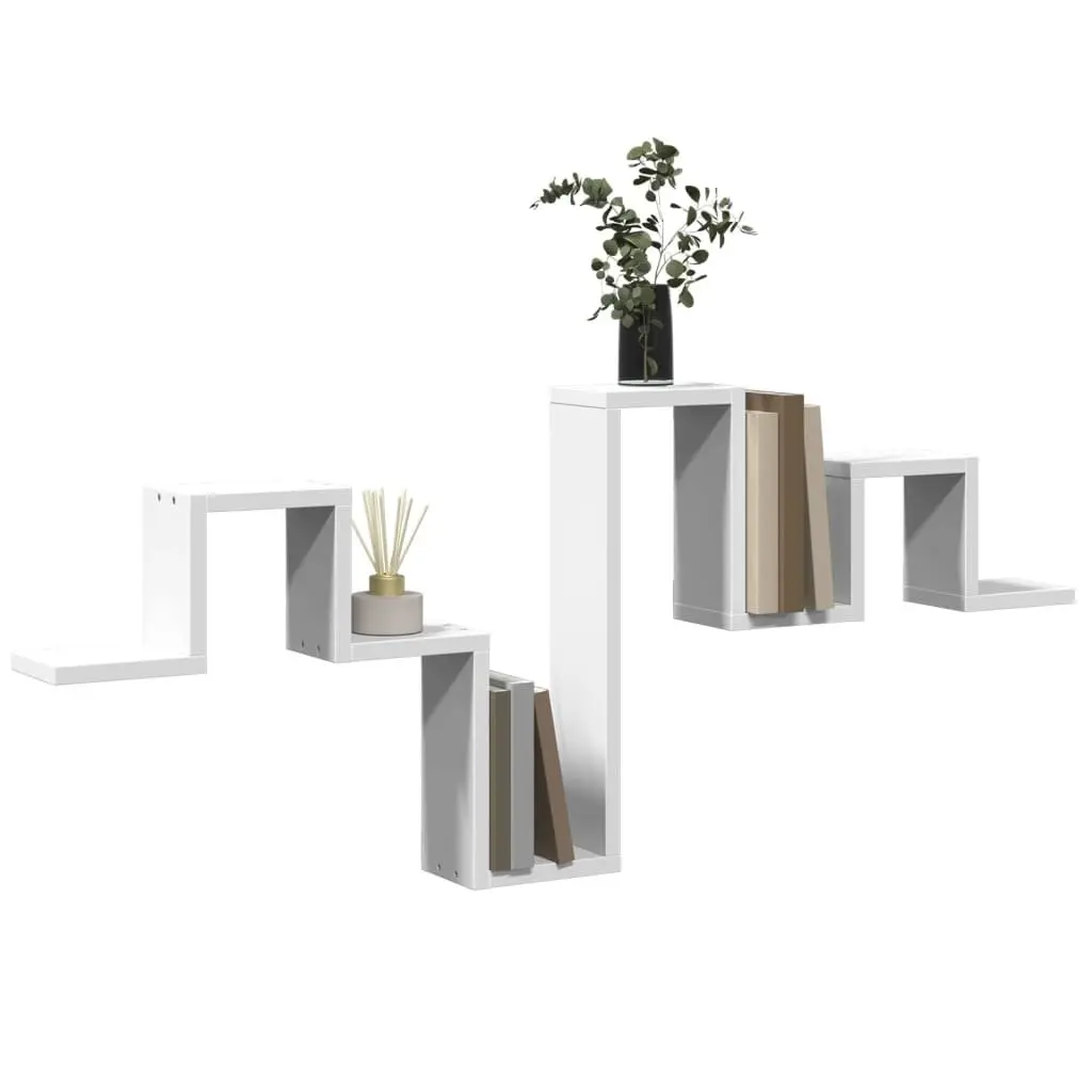 Wall Shelf Storage Display Bookcase 104.5x10x43 cm White