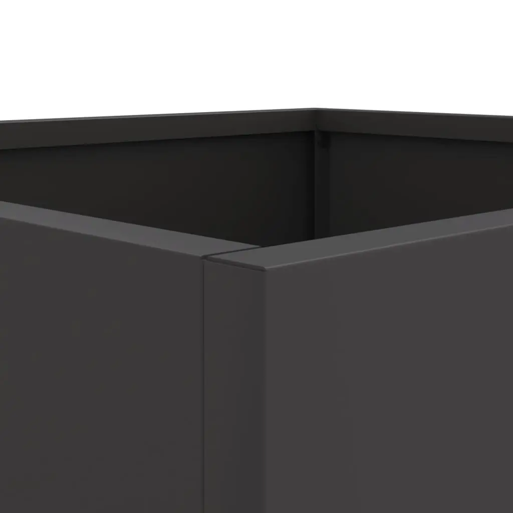 Steel Planters Garden Flower Pot 32x30x29 cm Black 2 Piece
