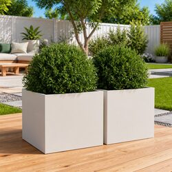 Reliable White Steel Planters for Your Garden Needs