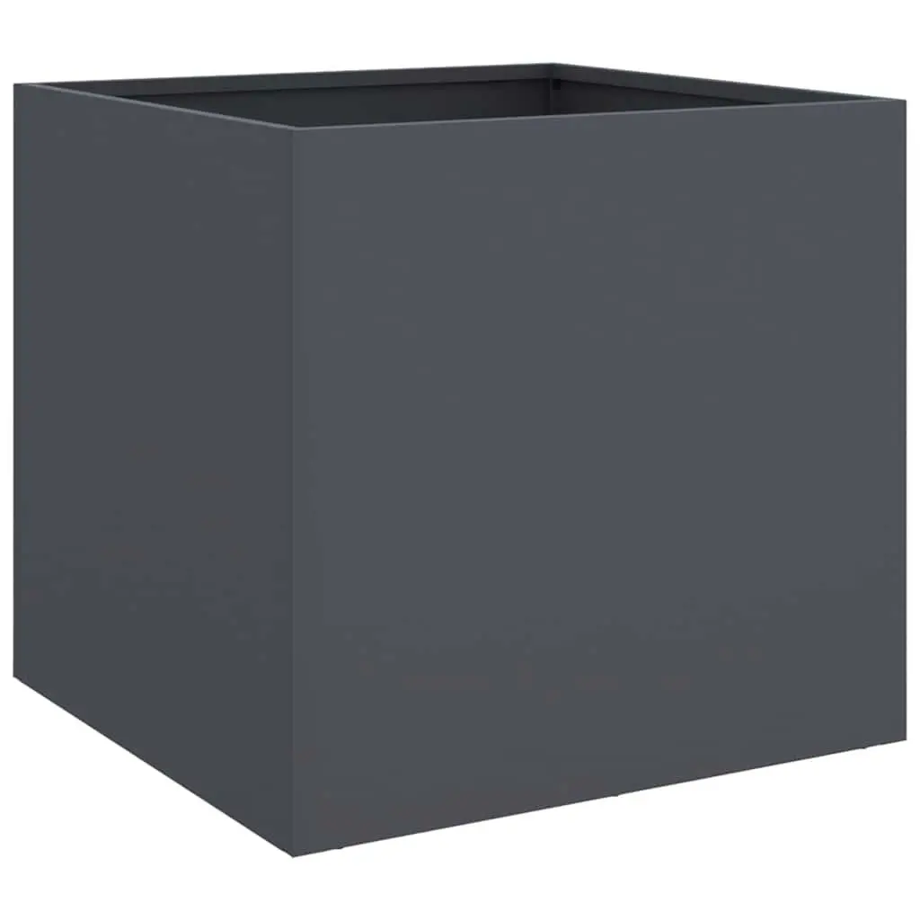 Steel Planter Box Raised Bed Anthracite Outdoor Garden Flower Pot 42 x 40 x 39 cm