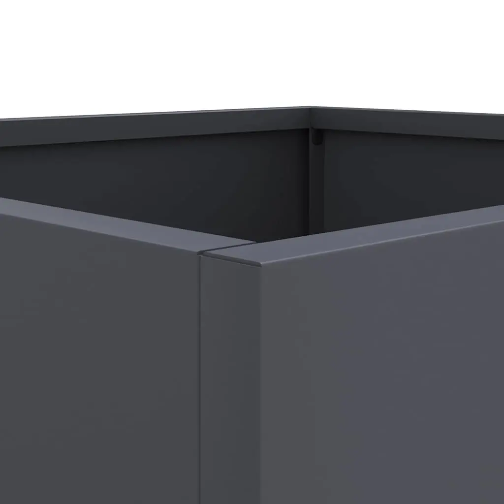 Steel Planter Box Raised Bed Anthracite Outdoor Garden Flower Pot 42 x 40 x 39 cm