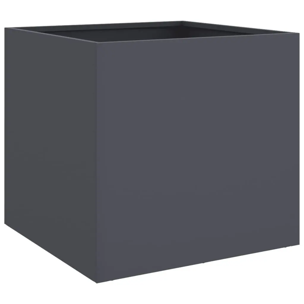 Raised Bed Planter Boxes Garden Outdoor Flower Pot 42 x 40 x 39 cm Anthracite 2 Piece