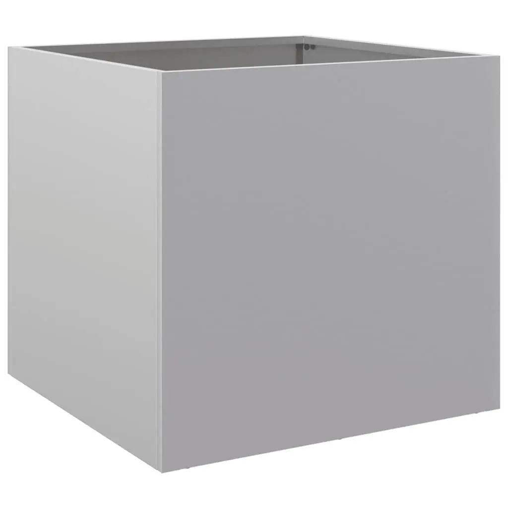 Galvanised Steel Planter Box Garden Patio Balcony 49x47x46cm Silver