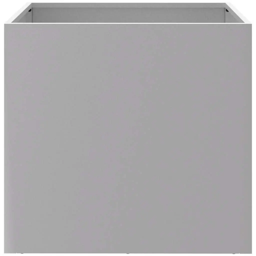 Galvanised Steel Planter Box Garden Patio Balcony 49x47x46cm Silver