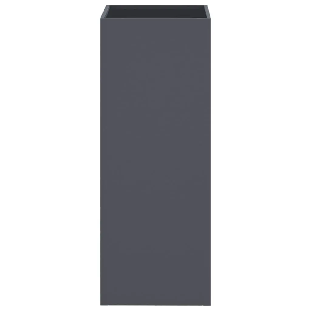 Steel Planter Anthracite Outdoor Flower Box 32 x 29 x 75 cm