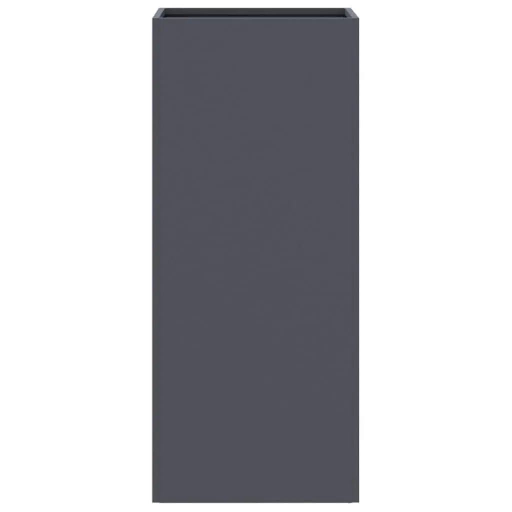 Steel Planter Anthracite Outdoor Flower Box 32 x 29 x 75 cm
