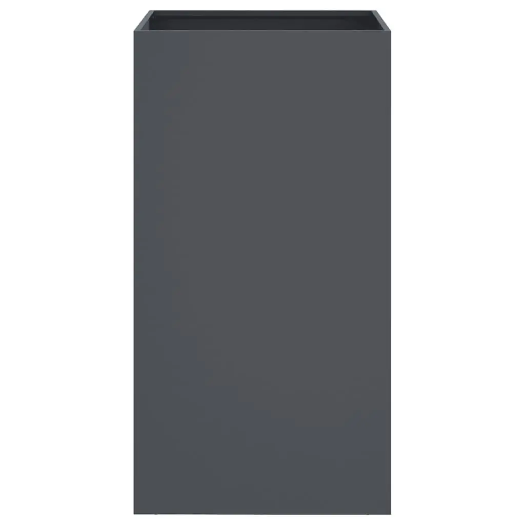 Steel Planter Anthracite 42x38x75cm Garden Flower Box Raised Bed Outdoor Patio
