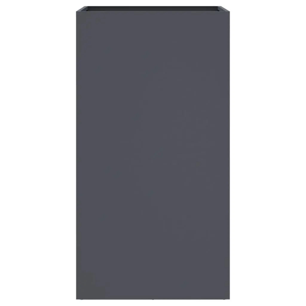 Steel Planter Anthracite 42x38x75cm Garden Flower Box Raised Bed Outdoor Patio