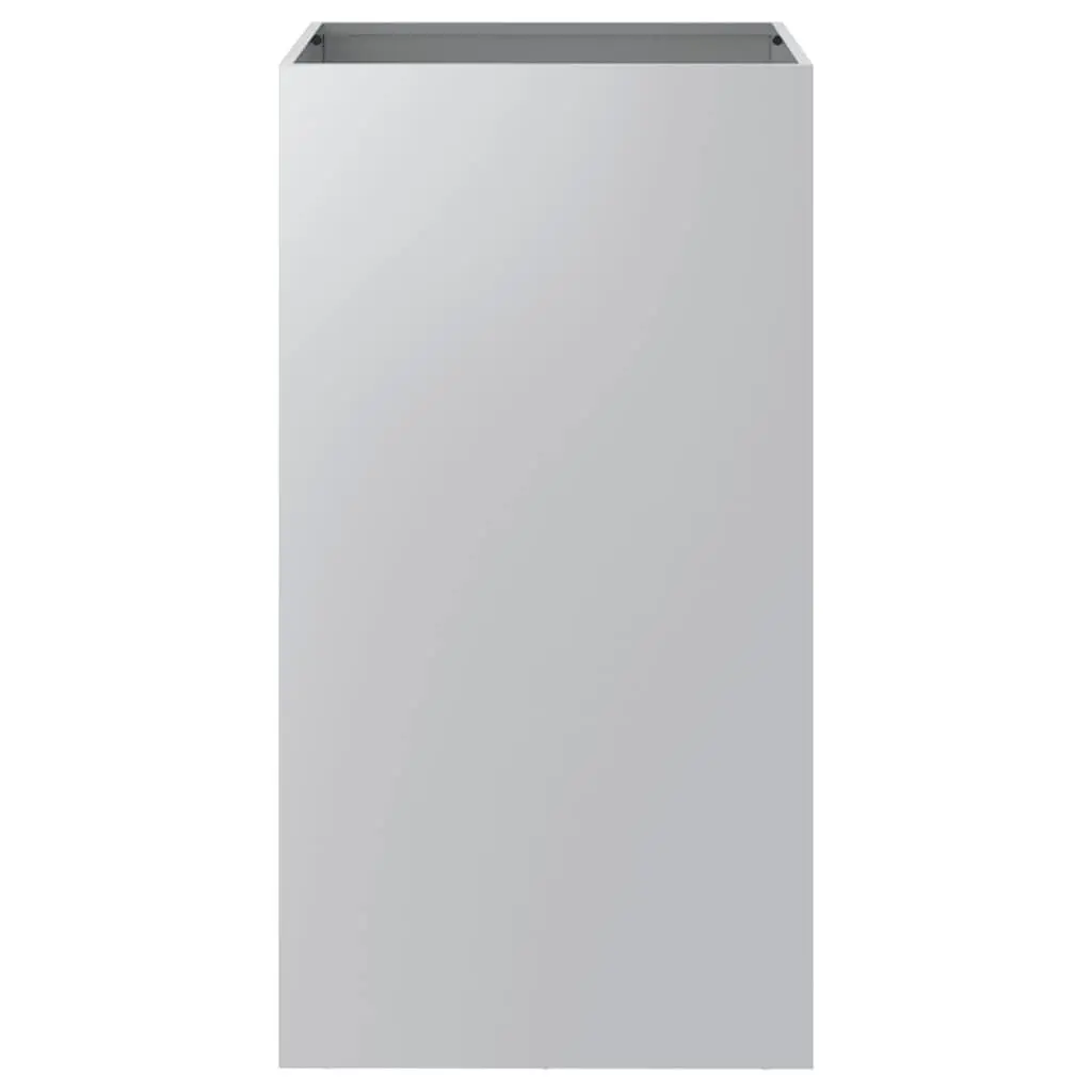 Galvanised Steel Planter Garden Use 42x38x75 cm Silver