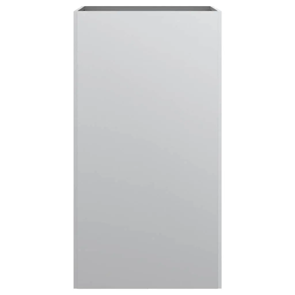 Galvanised Steel Planter Garden Use 42x38x75 cm Silver