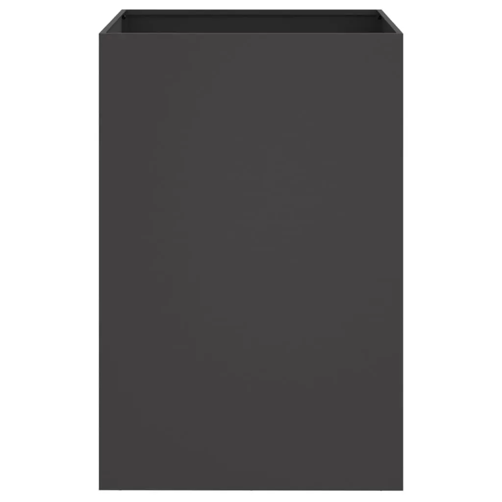 Steel Planter Box Outdoor Garden Raised Bed Flower Container 52 x 48 x 75 cm Black
