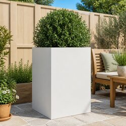 Versatile White Steel Planter Box for All Spaces