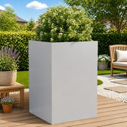 Reliable Silver Garden Planter Box Made from Galvanised Steel