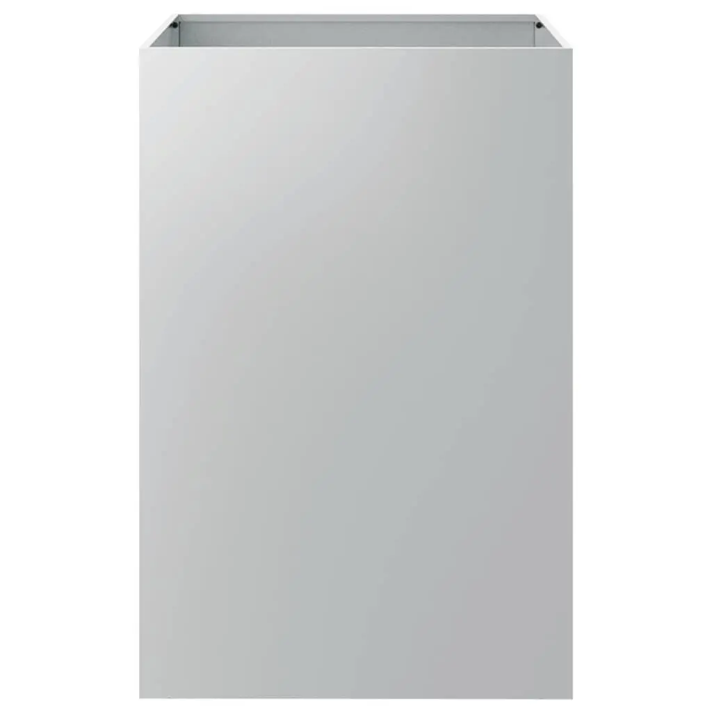 Garden Planter Box Outdoor Patio Silver 52x48x75cm Galvanised Steel