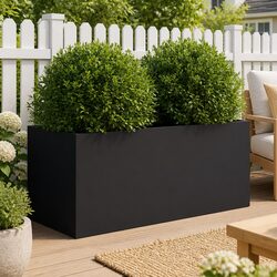 Reliable and Practical Black Steel Planter Box