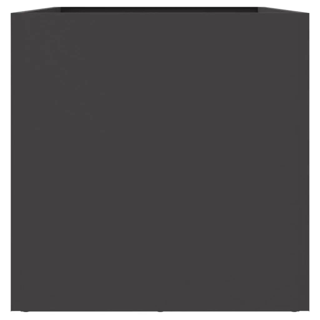 Black Steel Planter Raised Bed Garden Flower Box Outdoor Patio 62 x 30 x 29 cm