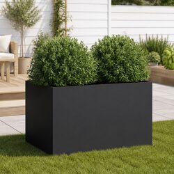 Reliable Black Steel Planter Box for Gardens