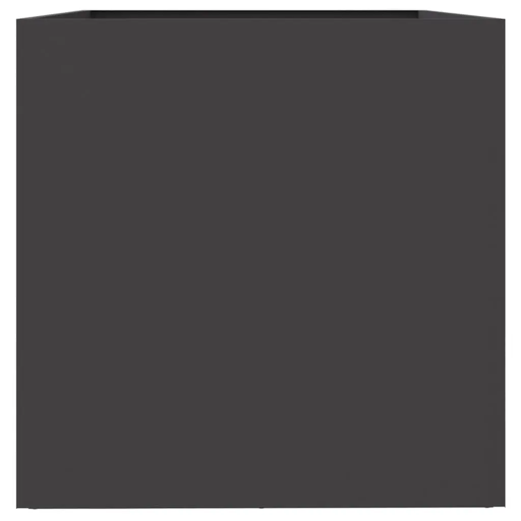 Steel Planter Box Black Garden Flower Raised Bed 62 x 40 x 39 cm