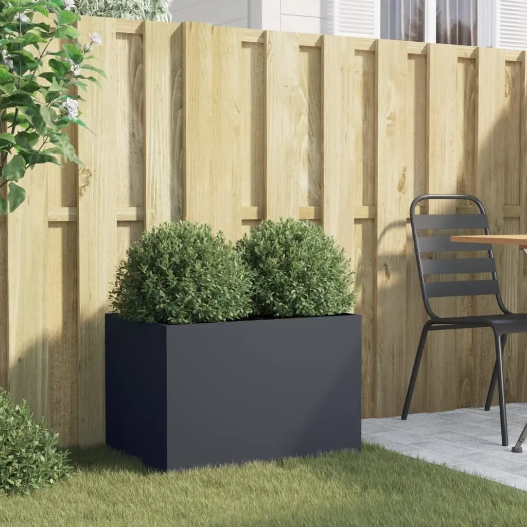 Steel Planter for Garden 62x40x39 cm Anthracite
