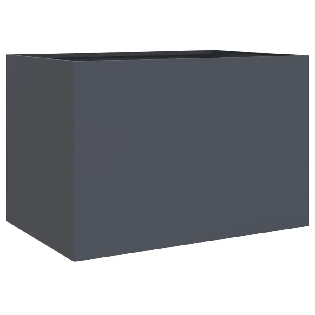 Steel Planter Raised Garden Bed Outdoor Anthracite 62 x 47 x 46 cm