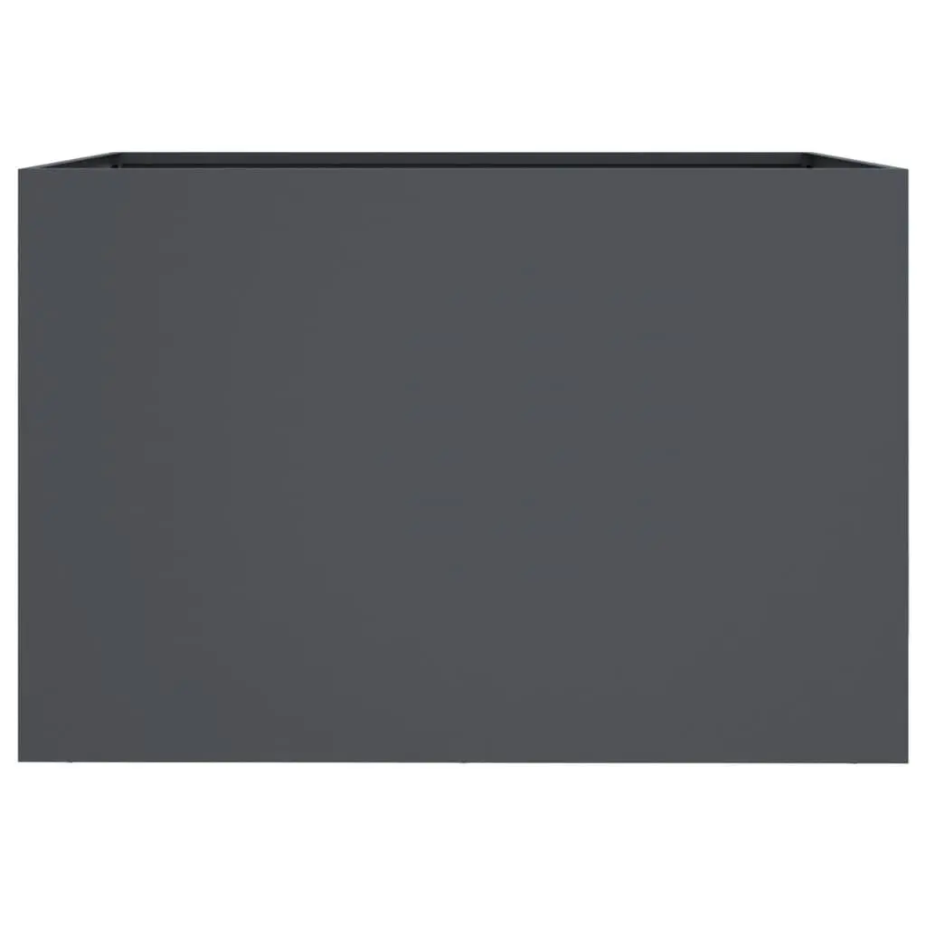 Steel Planter Raised Garden Bed Outdoor Anthracite 62 x 47 x 46 cm
