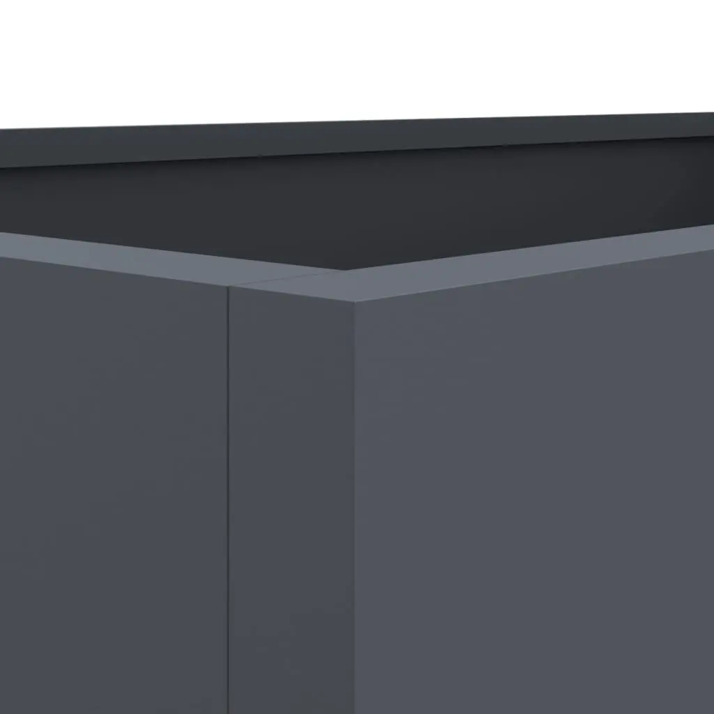 Steel Planter Raised Garden Bed Outdoor Anthracite 62 x 47 x 46 cm