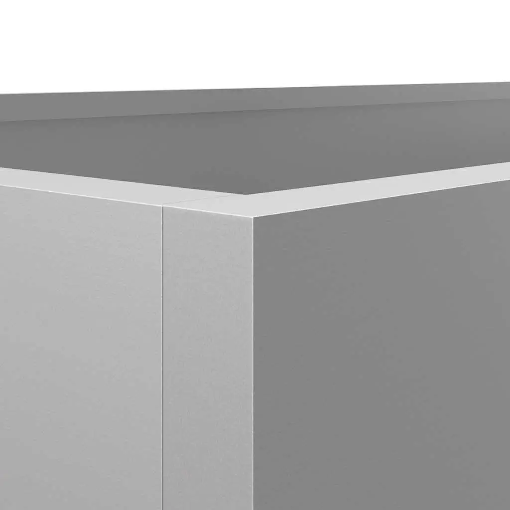 Galvanised Steel Planter Outdoor Garden Raised Bed 62 x 47 x 46 cm Silver