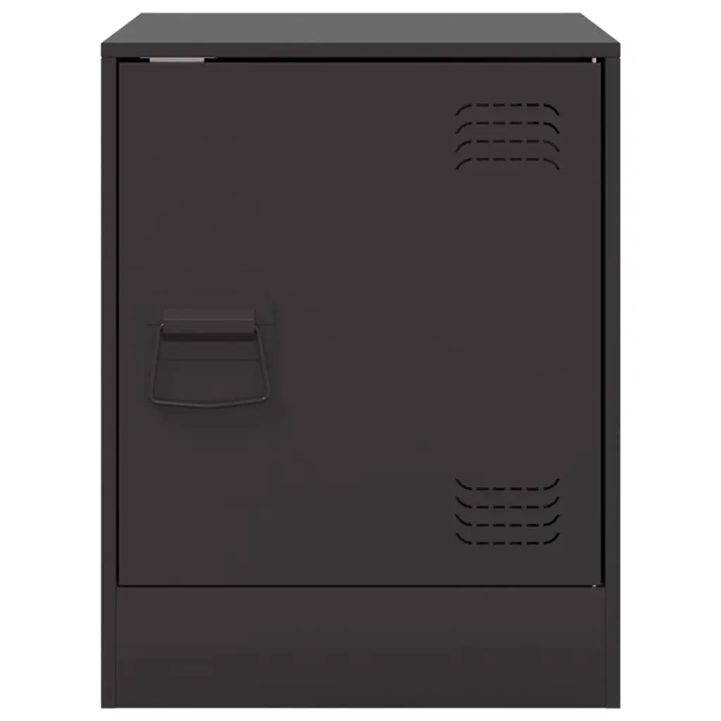Bedside Cabinets 2 Pieces Storage Tables Black Bedroom Nightstand Furniture
