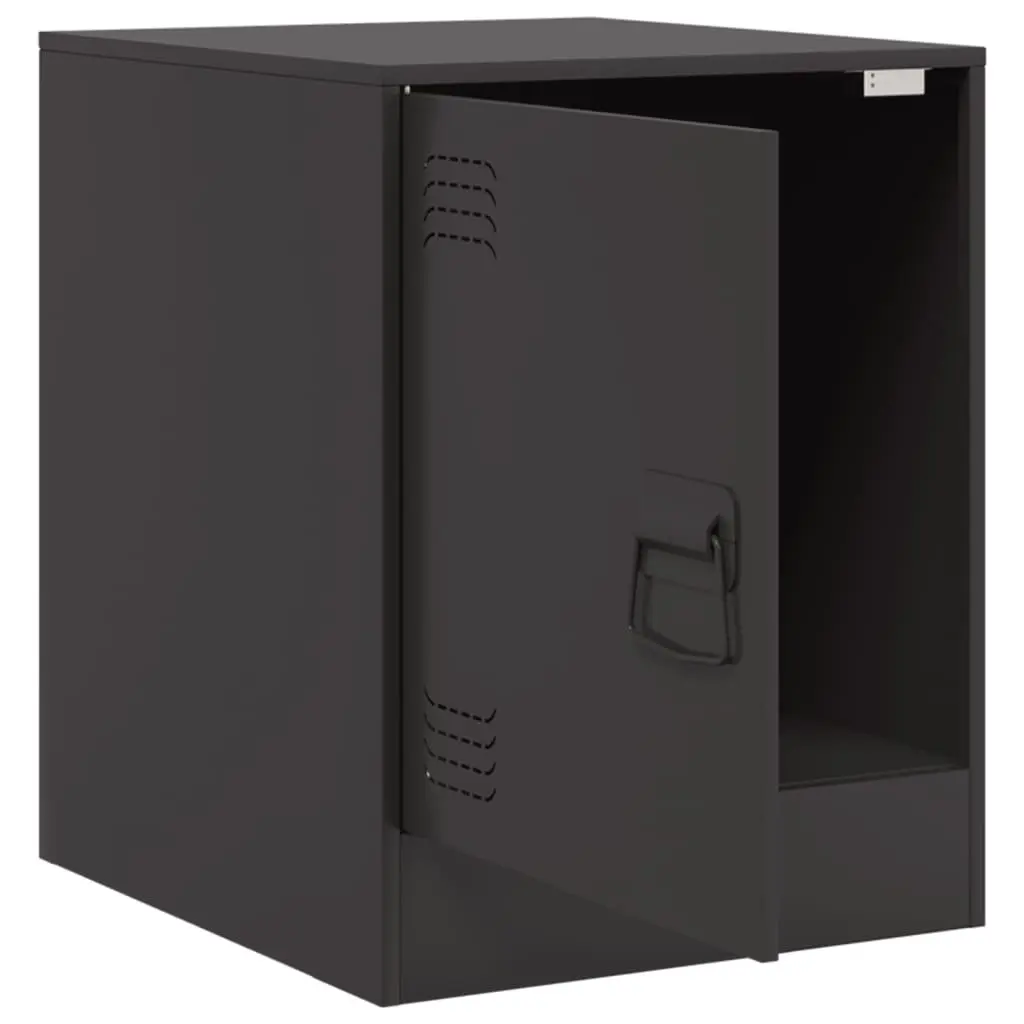 Bedside Cabinets 2 Pieces Storage Tables Black Bedroom Nightstand Furniture