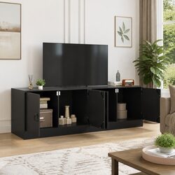 Reliable Black Steel Frame TV Cabinet Units - Perfect for Your Home