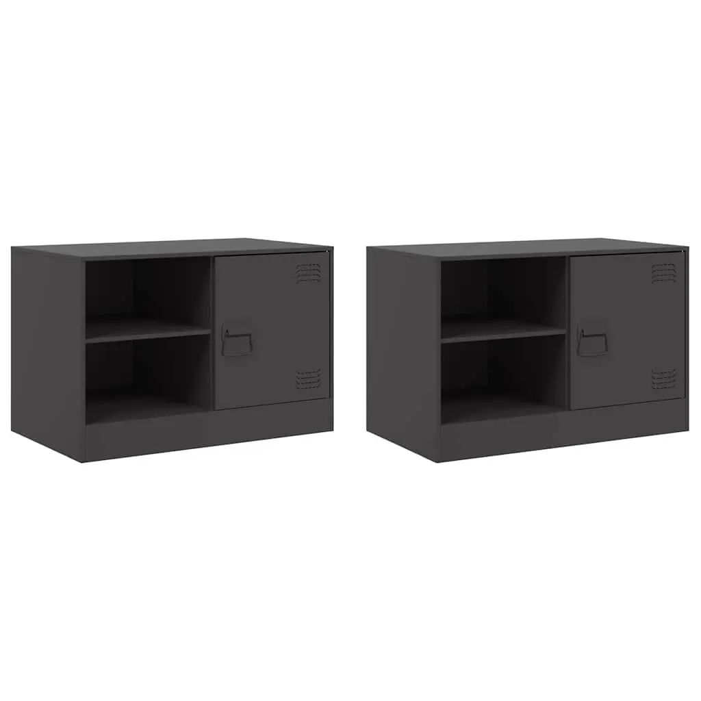 Black TV Cabinet Duo