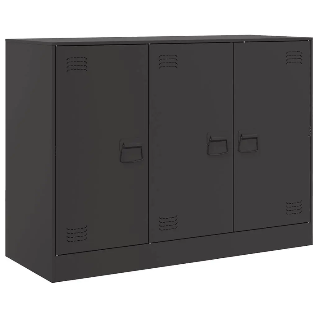 Black Sideboard with Ample Storage 99x39x73 cm