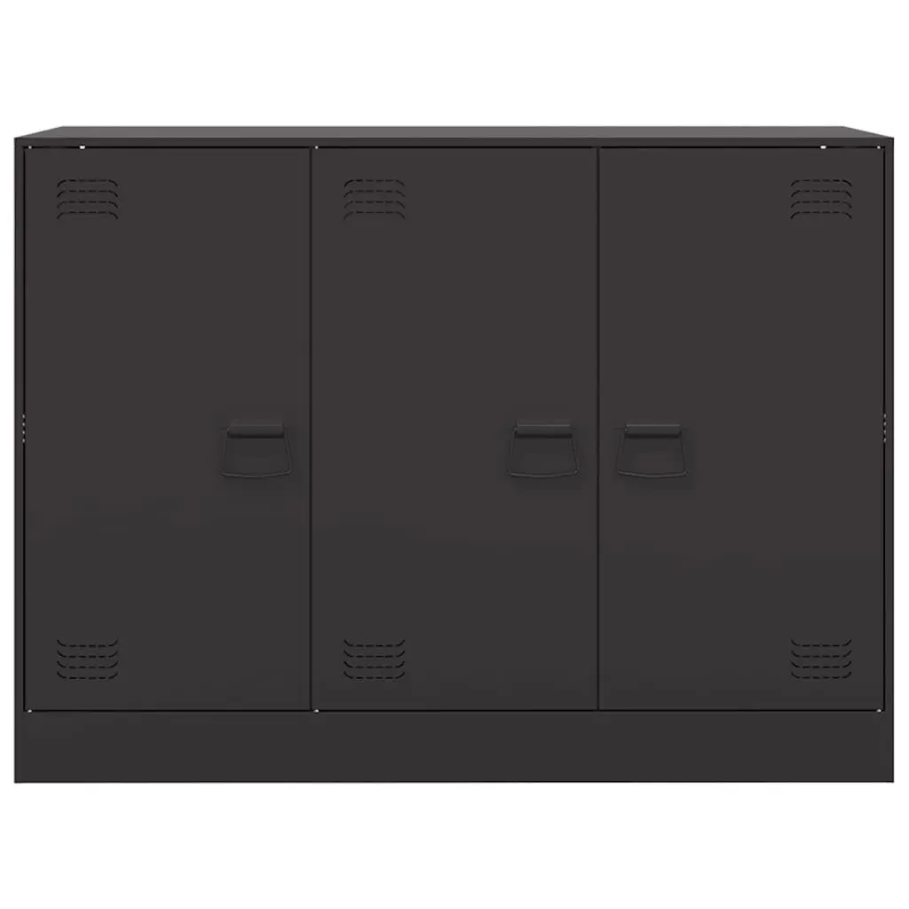 Black Sideboard with Ample Storage 99x39x73 cm